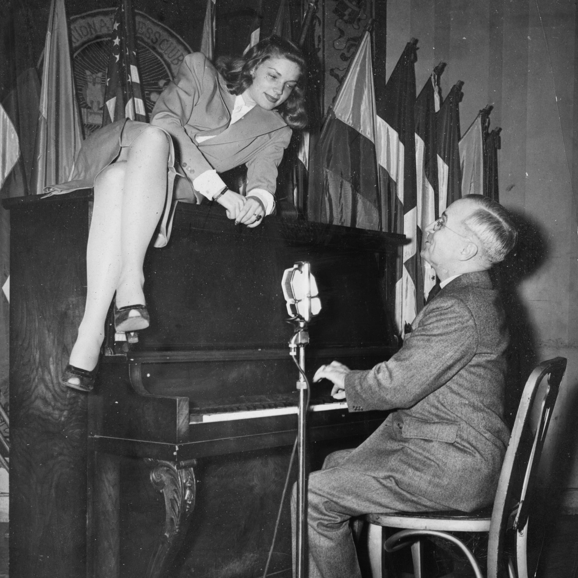 President Harry Truman and Lauren Bacall