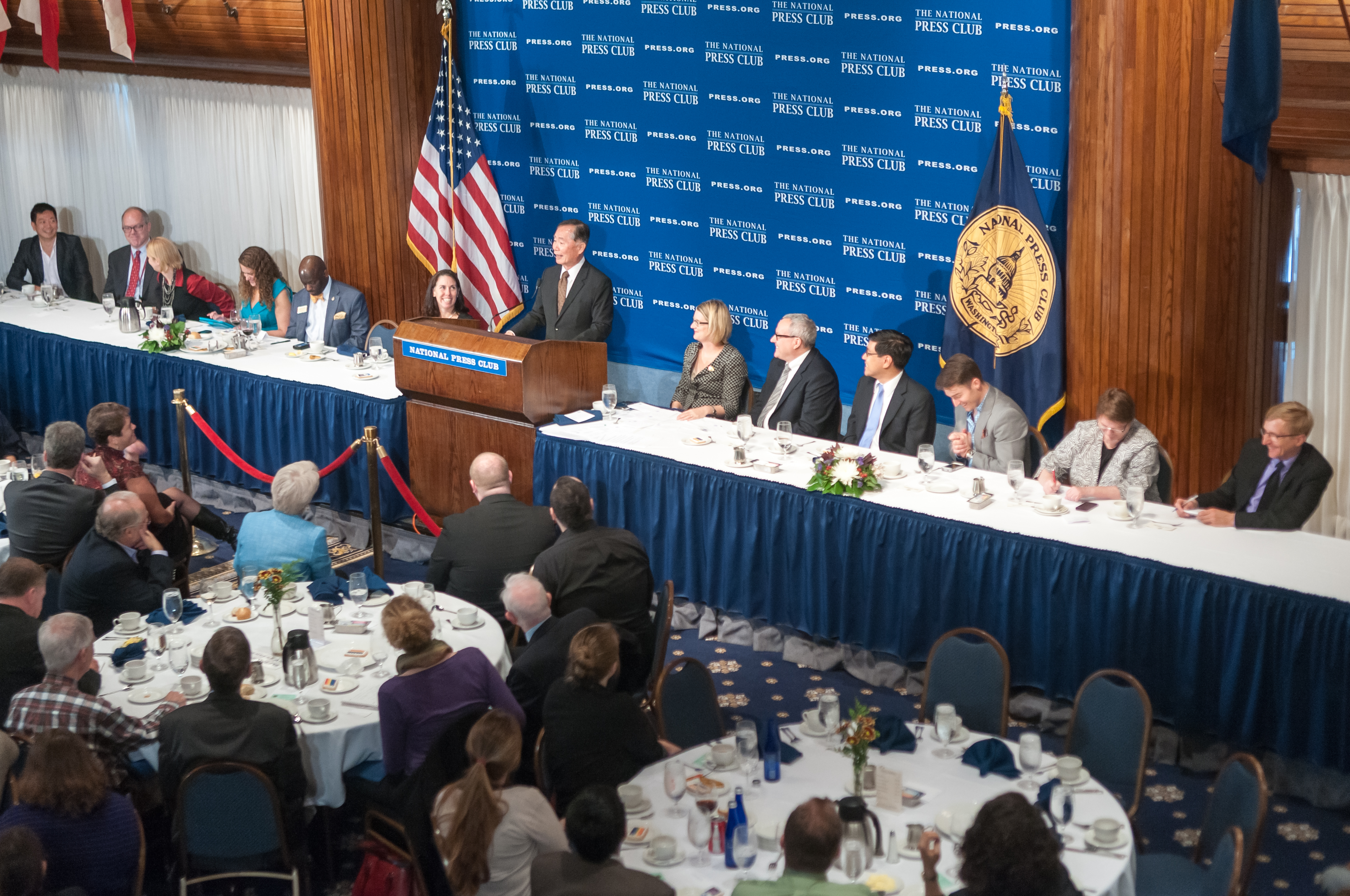 George Takei discusses LGBT issues at a National Press Club Luncheon, October 18, 2013.