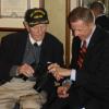 World War II Veteran Jack Crawford with American Legion Post 20 Commander Jim Noone.