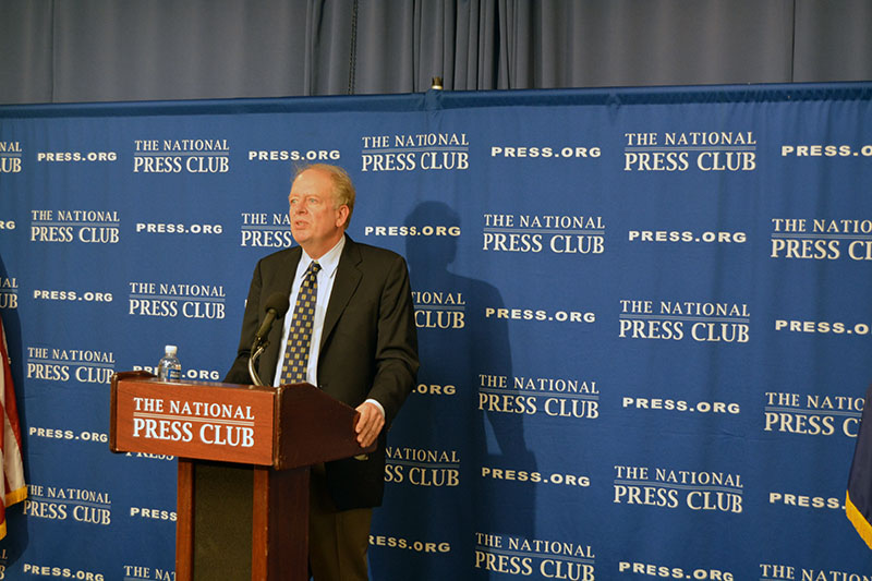 Steve Vogel raps about his book, "Betrayal in Berlin: The True Story of the Cold War’s Most Audacious Espionage Operation", at the National Press Club on Oct, 10, 2019