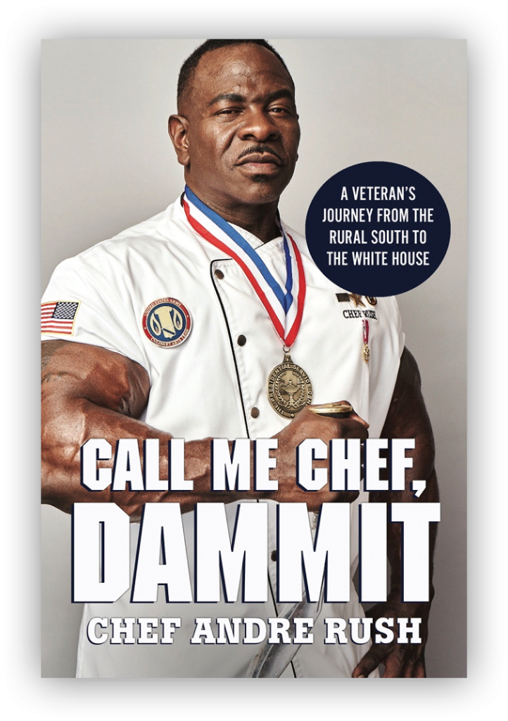Photo of Chef Andre Rush book cover.