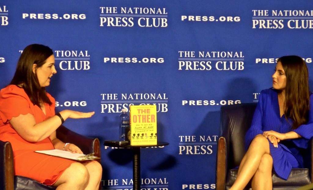 Photo of Club President Jen Judson and MSNBC reporter and author Daniela Pierre-Bravo