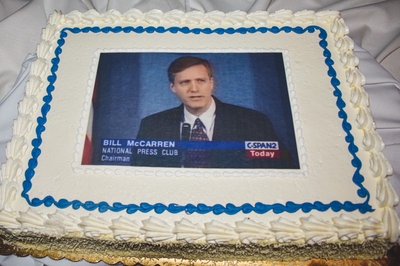 Photo of cake at Bill McCarren's retirement reception