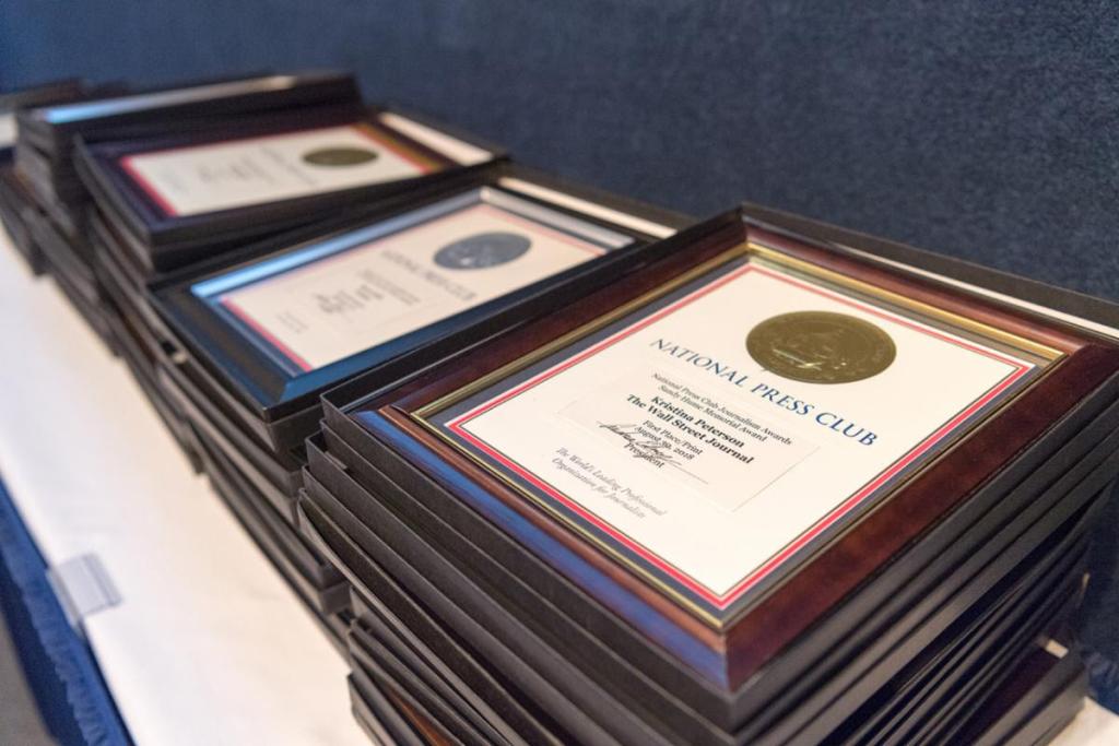 Photo of NPC Award certificates